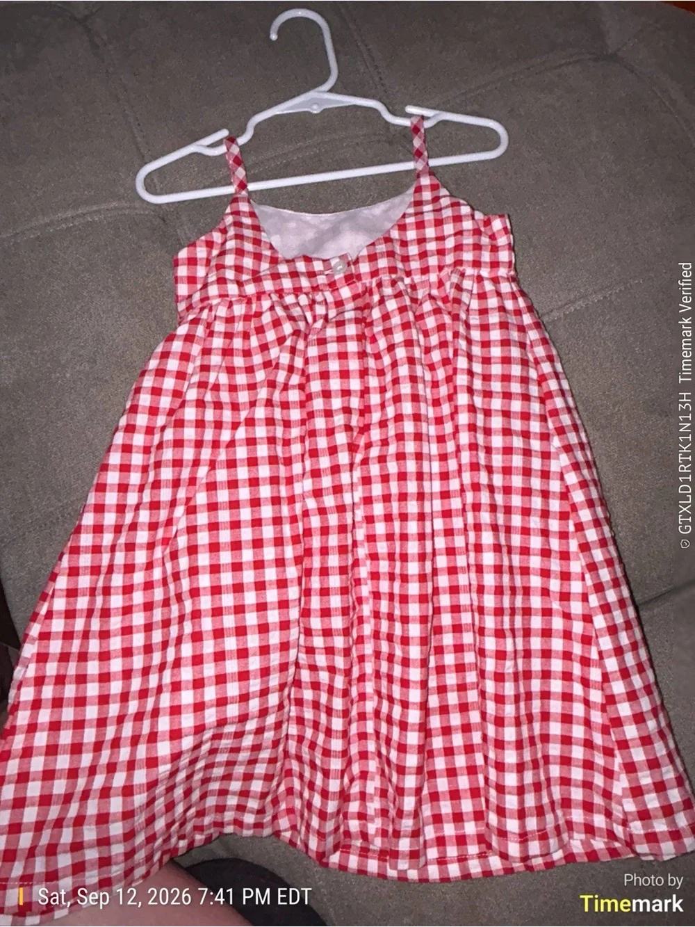 GAP Red and White Gingham Sundress for Girls
